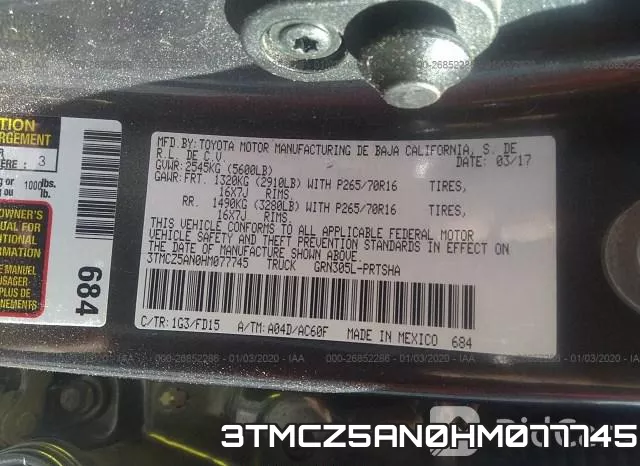 3TMCZ5AN0HM077745 фото 8