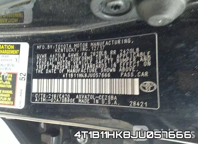 4T1B11HK8JU057666 фото 9