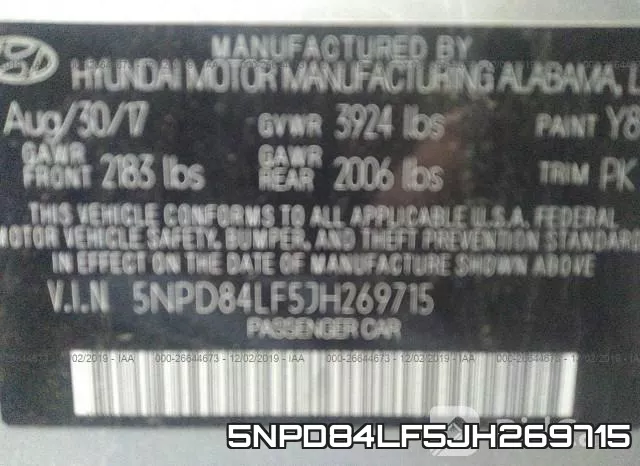 5NPD84LF5JH269715 фото 5