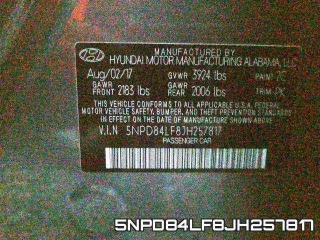 5NPD84LF8JH257817 фото 2