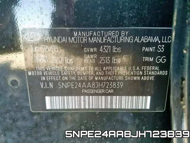 5NPE24AA8JH723839 фото 2