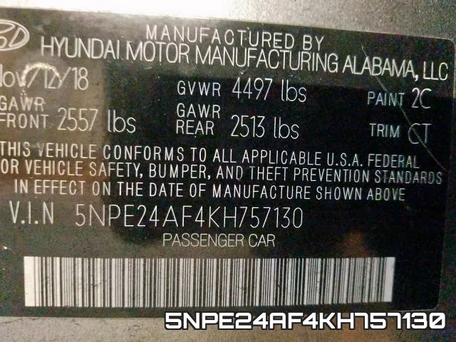 5NPE24AF4KH757130 фото 2