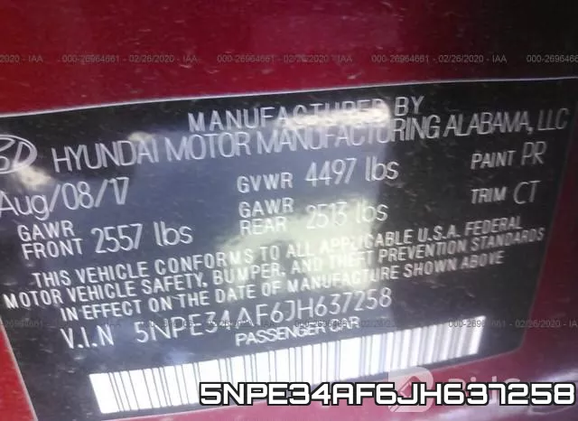 5NPE34AF6JH637258 фото 9