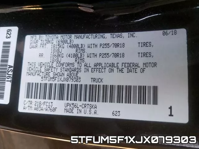 5TFUM5F1XJX079303 фото 2