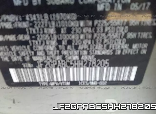 JF2GPABC5HH278205 фото 9
