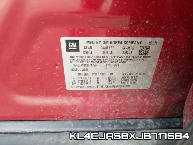 KL4CJASBXJB717584 фото 2