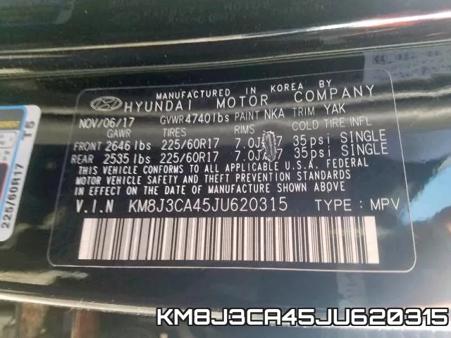 KM8J3CA45JU620315 фото 2