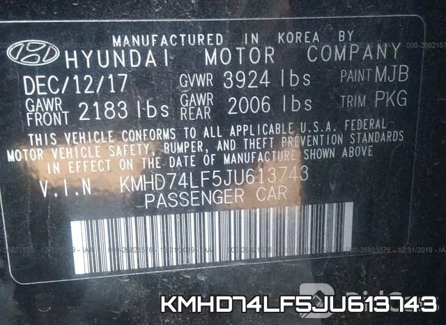 KMHD74LF5JU613743 фото 8