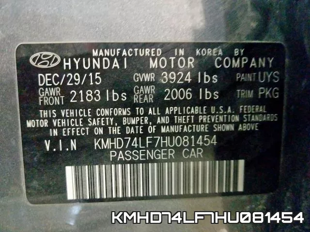 KMHD74LF7HU081454 фото 2