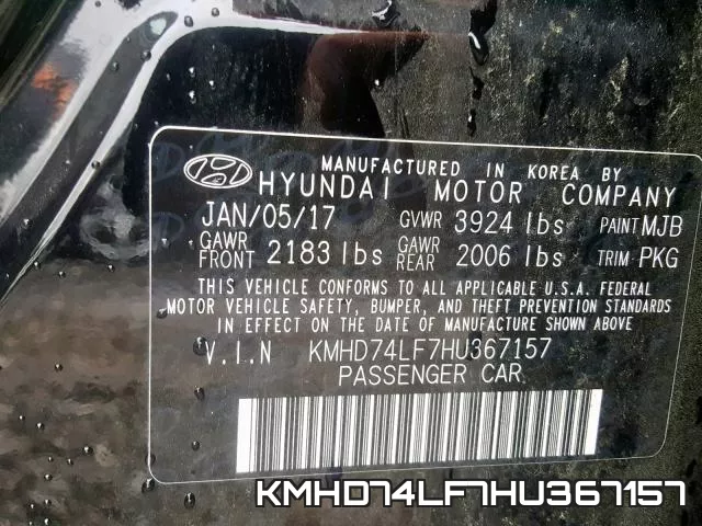 KMHD74LF7HU367157 фото 2