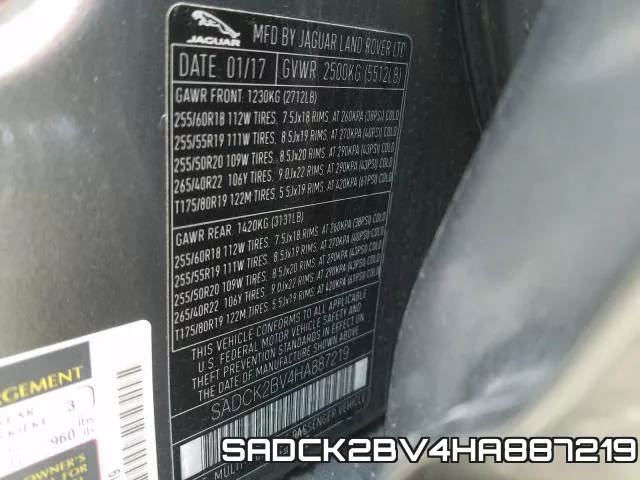 SADCK2BV4HA887219 фото 2