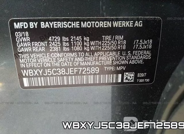WBXYJ5C38JEF72589 фото 7