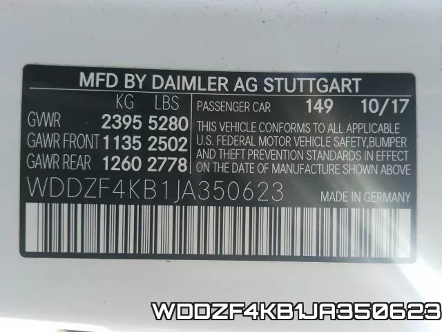 WDDZF4KB1JA350623 фото 2