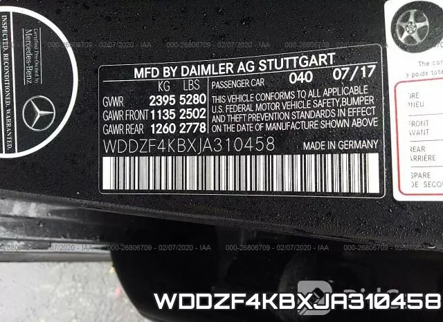 WDDZF4KBXJA310458 фото 7
