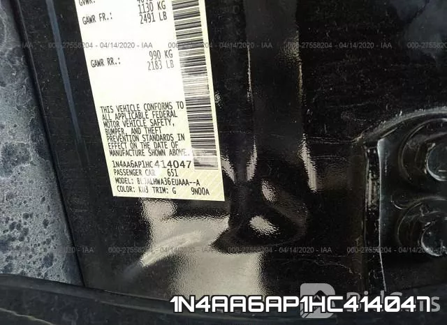 1N4AA6AP1HC414047 фото 6