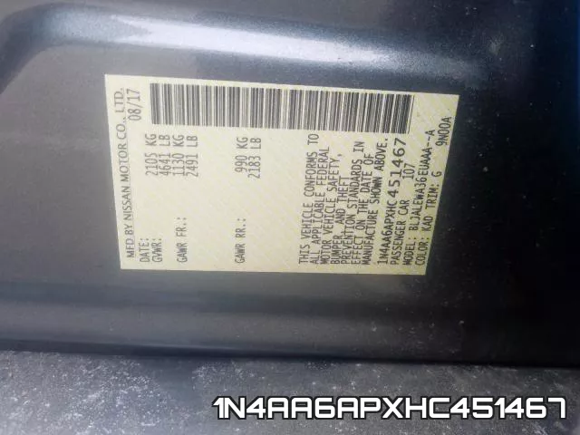 1N4AA6APXHC451467 фото 2