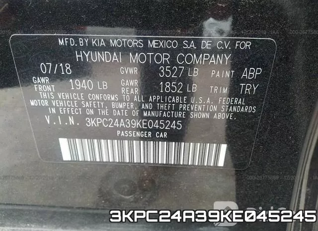 3KPC24A39KE045245 фото 6