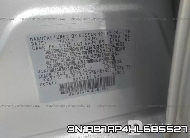3N1AB7AP4HL685527 фото 5