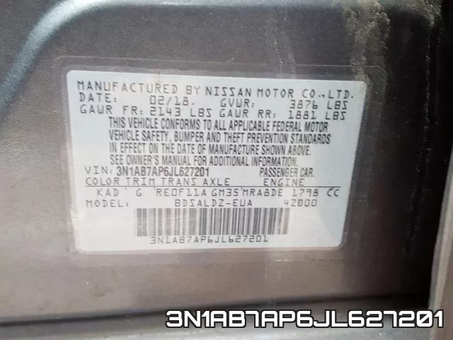 3N1AB7AP6JL627201 фото 2