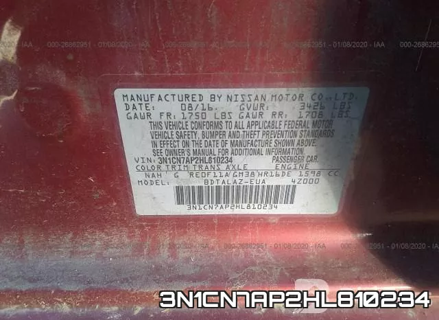 3N1CN7AP2HL810234 фото 8