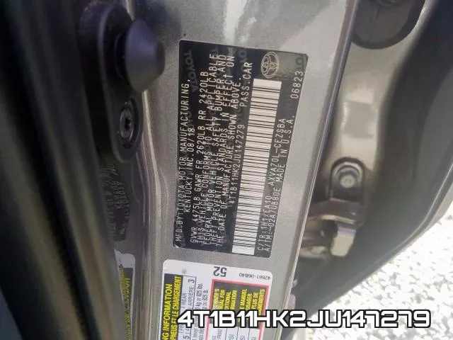 4T1B11HK2JU147279 фото 2