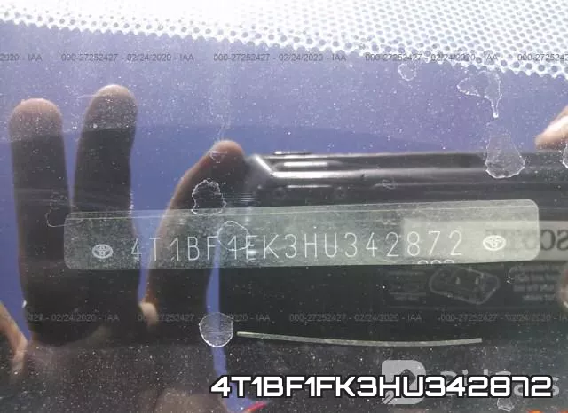 4T1BF1FK3HU342872 фото 8