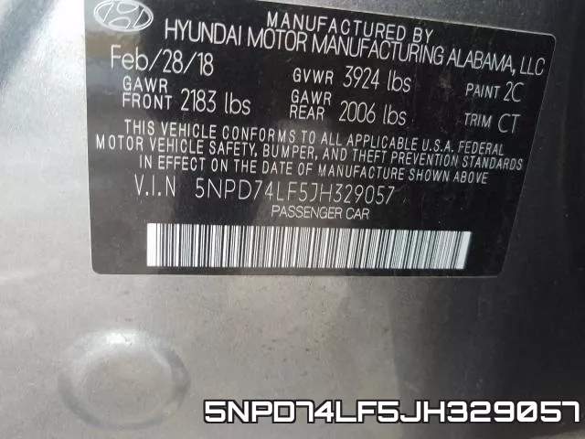 5NPD74LF5JH329057 фото 2