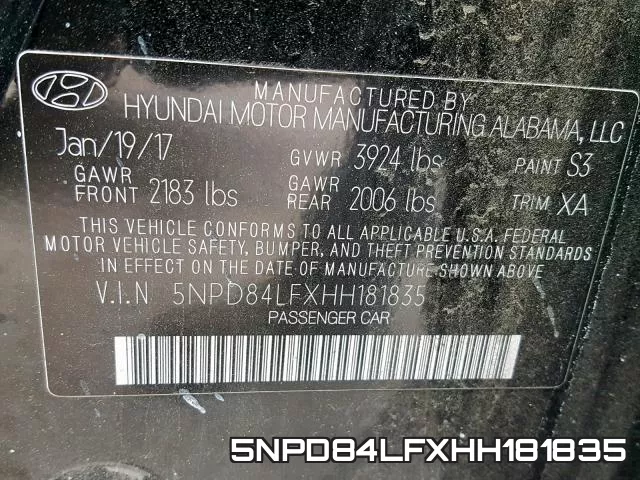 5NPD84LFXHH181835 фото 2