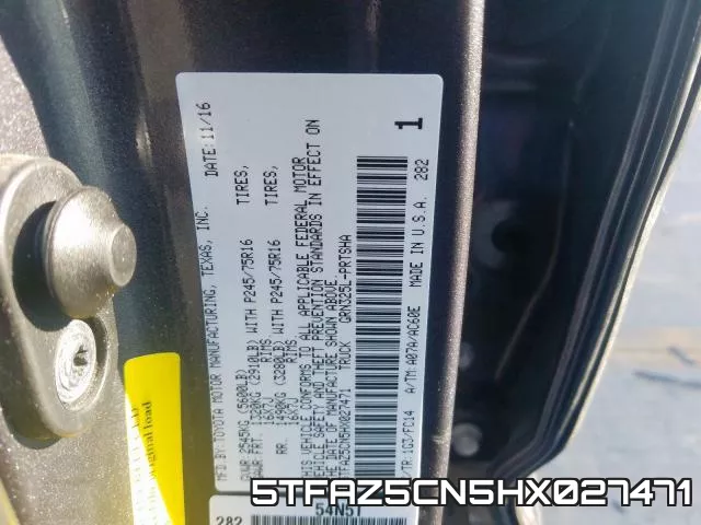 5TFAZ5CN5HX027471 фото 2
