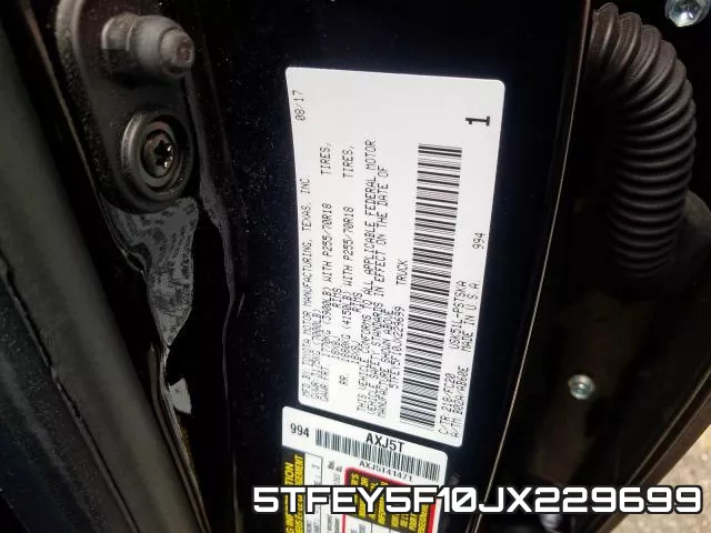 5TFEY5F10JX229699 фото 2