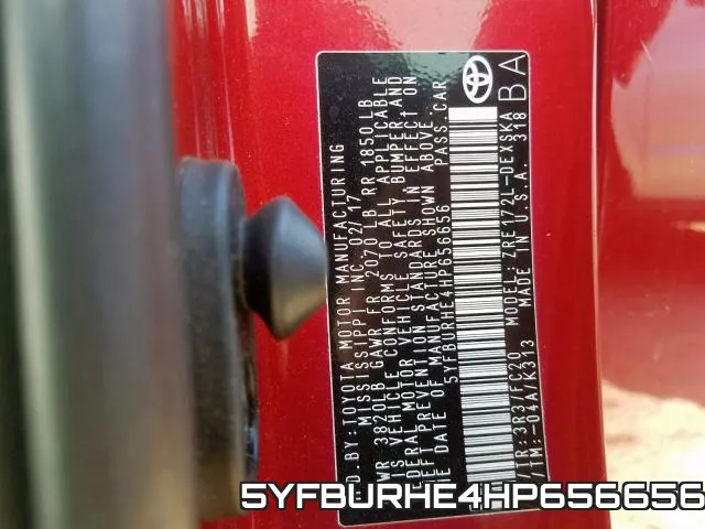5YFBURHE4HP656656 фото 2