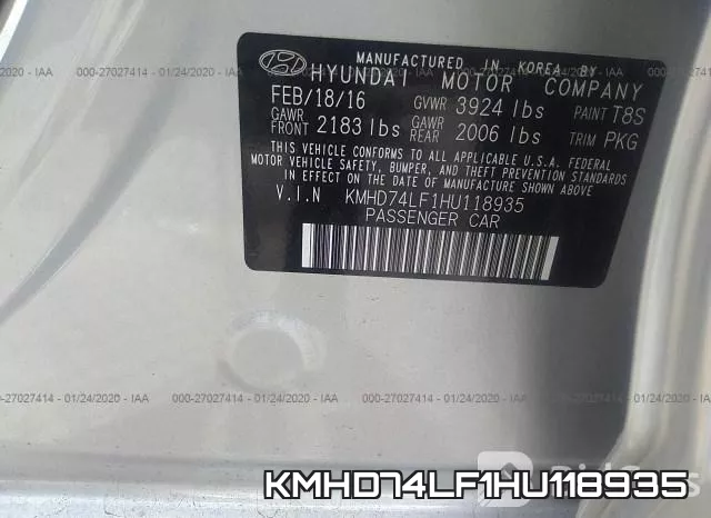 KMHD74LF1HU118935 фото 8
