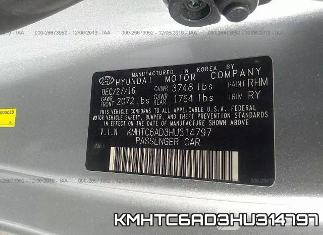 KMHTC6AD3HU314797 фото 7