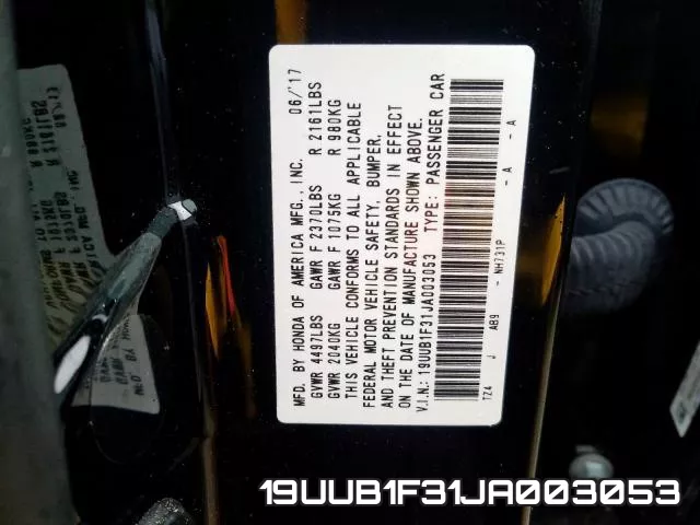 19UUB1F31JA003053 фото 2