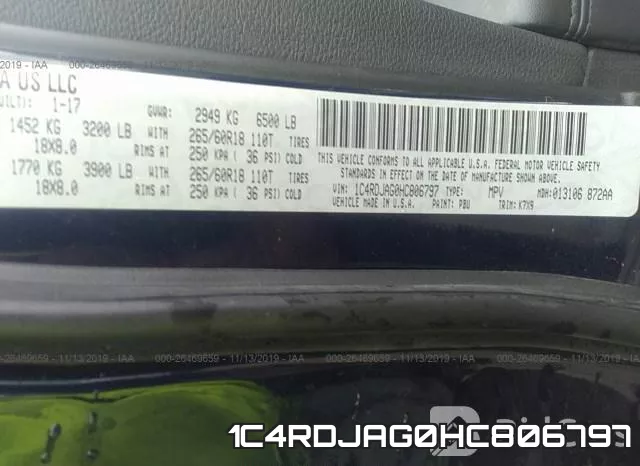 1C4RDJAG0HC806797 фото 8