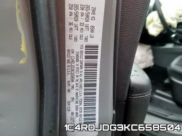 1C4RDJDG3KC658504 фото 2