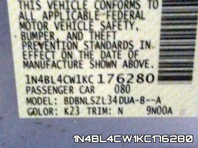 1N4BL4CW1KC176280 фото 2