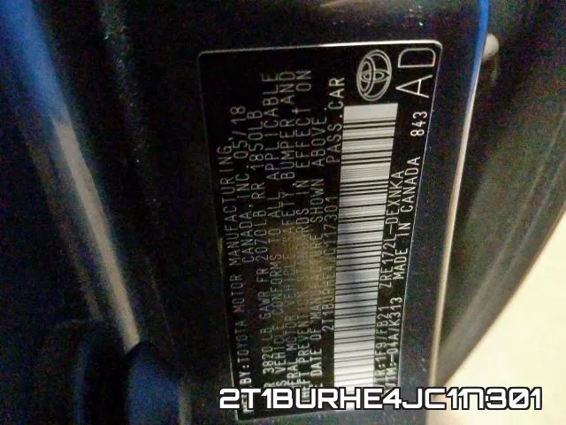 2T1BURHE4JC117301 фото 2