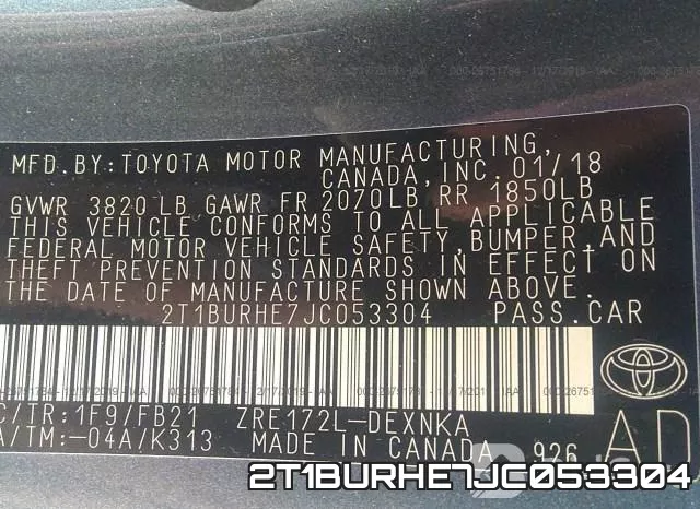 2T1BURHE7JC053304 фото 10