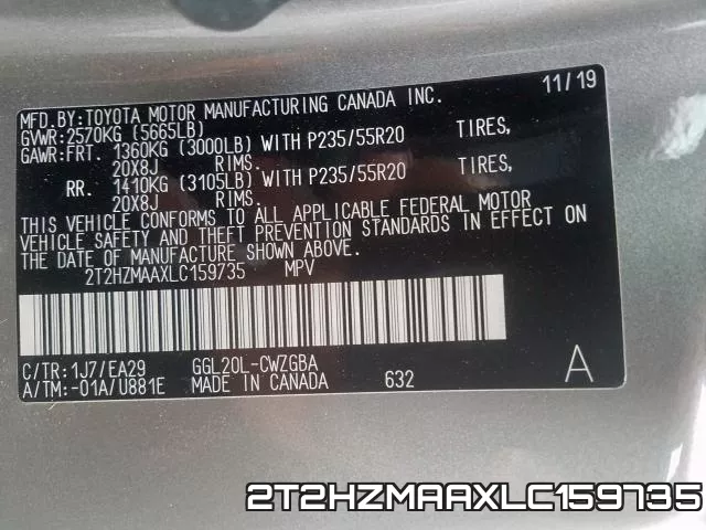 2T2HZMAAXLC159735 фото 2