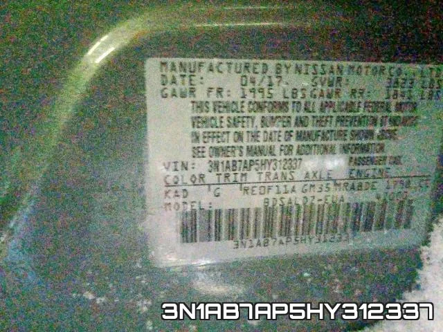 3N1AB7AP5HY312337 фото 2
