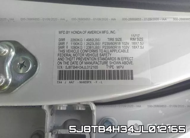 5J8TB4H34JL012165 фото 6
