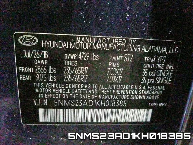 5NMS23AD1KH018385 фото 2