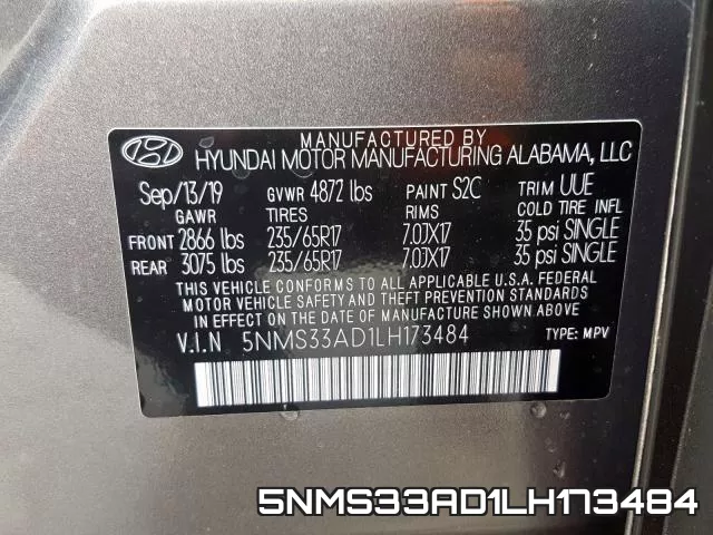 5NMS33AD1LH173484 фото 2