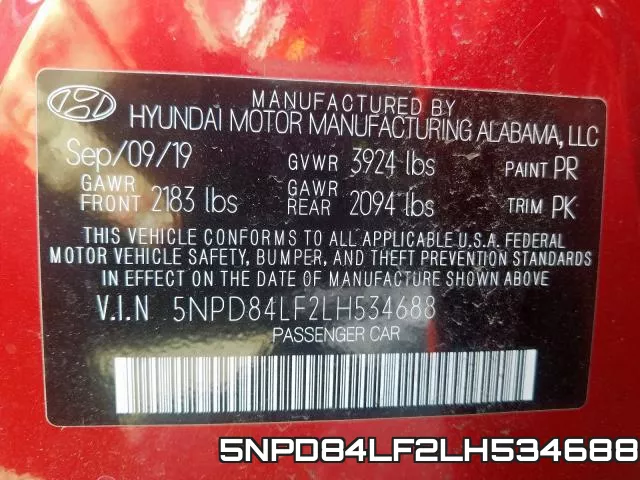 5NPD84LF2LH534688 фото 2