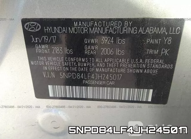 5NPD84LF4JH245017 фото 8