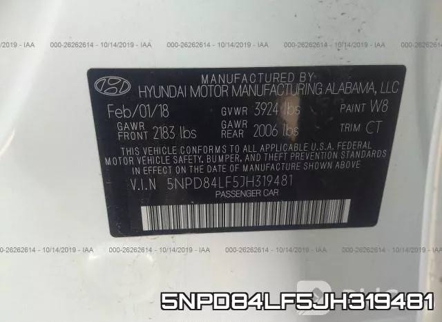 5NPD84LF5JH319481 фото 8