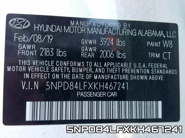 5NPD84LFXKH467241 фото 2