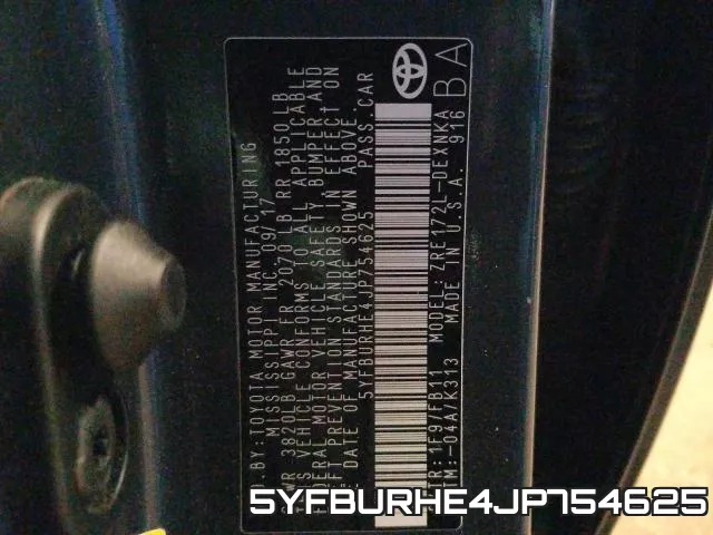 5YFBURHE4JP754625 фото 2