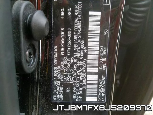 JTJBM7FX8J5209370 фото 2